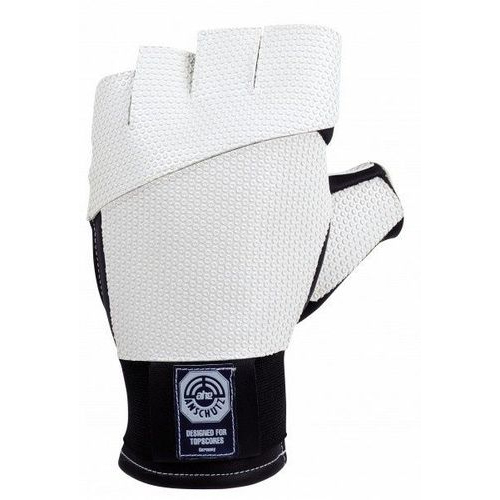 Half Finger White Anschutz Short Black Glove