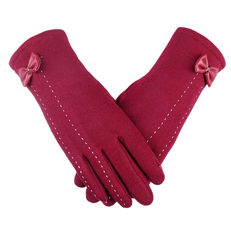 Temerity Girls Women Fashion Winter Warm Touch Screen Outdoor Full Fingers Wrist Gloves