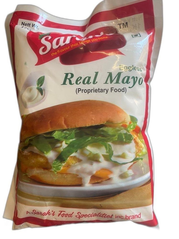 Sarah\'s Premium Eggless Mayonnaise, Packaging Size: 1kg, Packaging Type: Pouch
