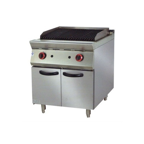 Silver Gas Operated Lava Rock Grill