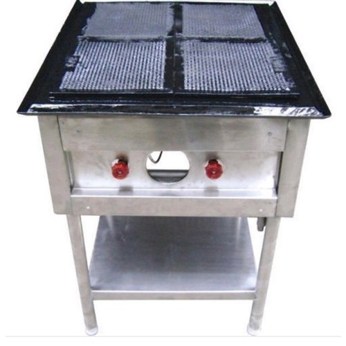 Stainless Steel Gas Grill Plate Commercial, Size: 2x3 feet