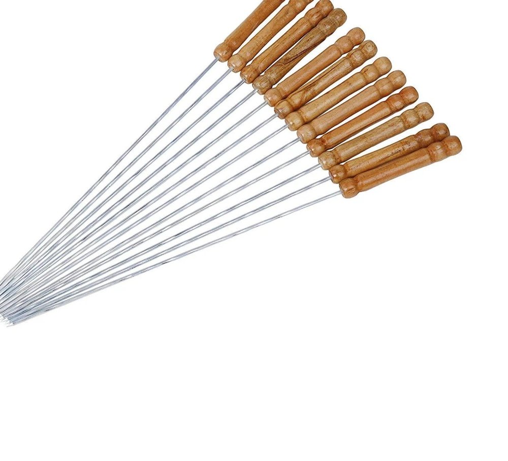 Silver Barbeque Skewer Set, For HOME, Size: 30 CM