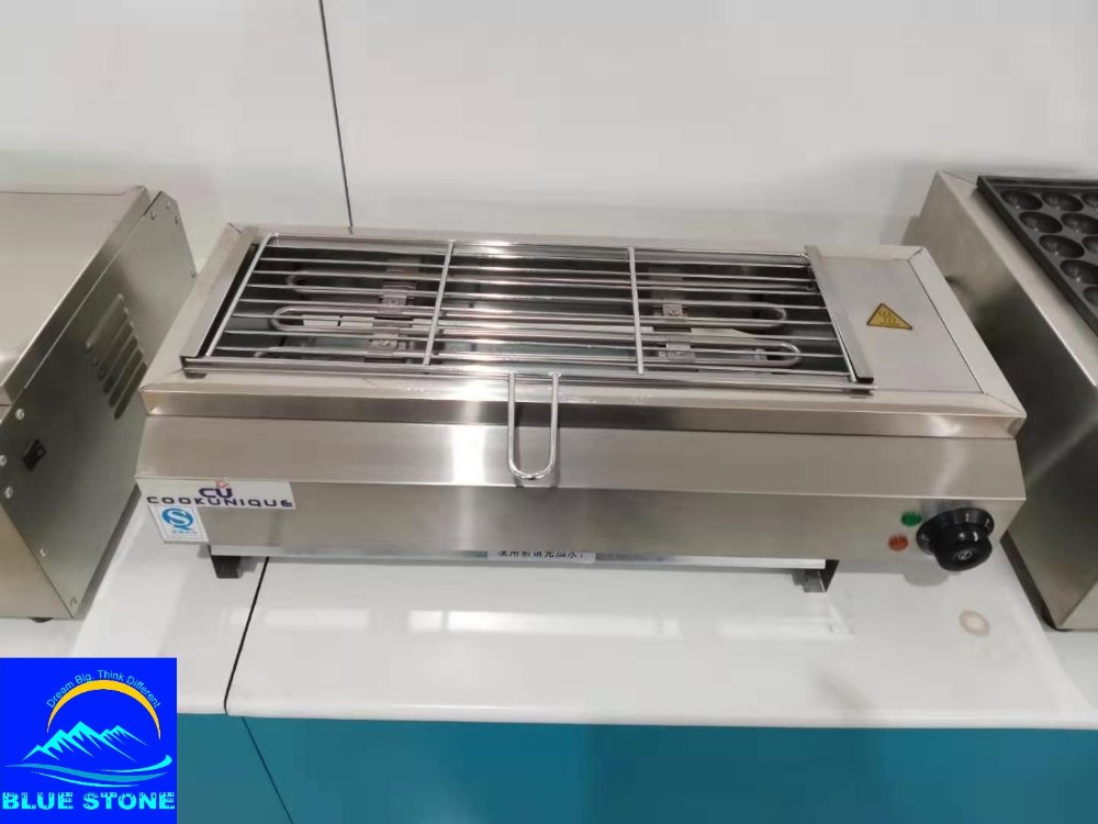 Silver Electric Smokeless Barbecue Oven, For Fish Tank, Size: Dimension655*350*200mm