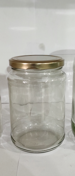 Round Glass Ghee Jar