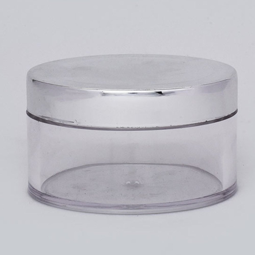 Clear Silver Glass jar 50 gm, For cosmatic