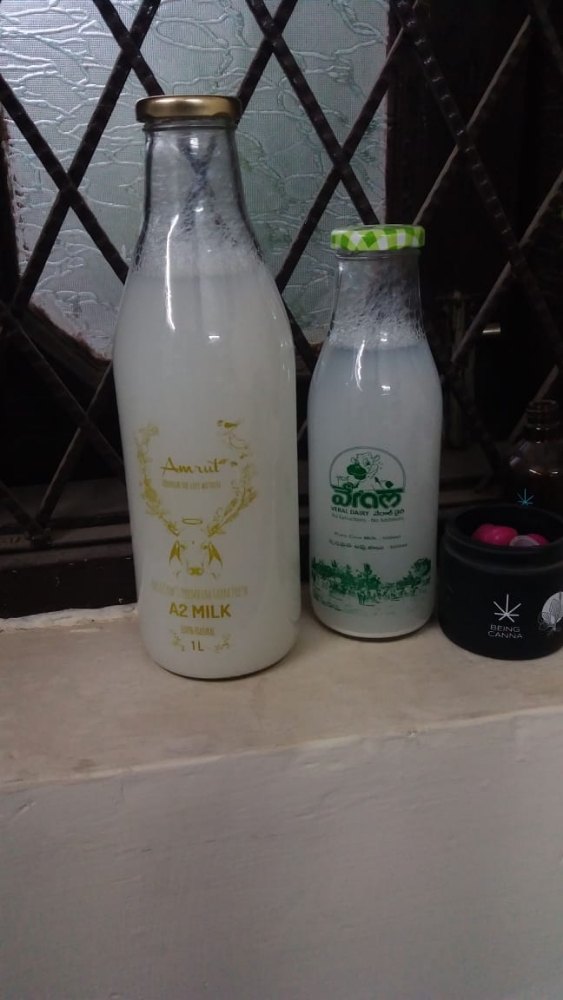 43 mm Lug Cap Milk, Oil Bottle Cylindrical Glass Bottles, Capacity: 1000 ML, 500 ML