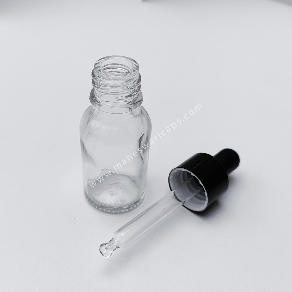 Glass Dropper Transparent 15ml Bottle, Packaging Type: Box Packing