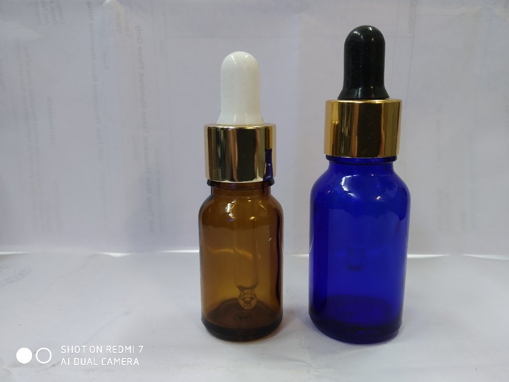 15ML Transparent Glass Bottles With Glass Dropper, For Essential oil