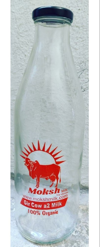 Glass Milk Bottle, Capacity: 500ml & 1000ml