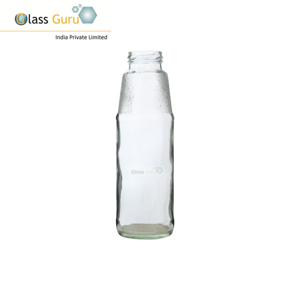 Transparent Glass 500 mL Frosted Juice Botttle