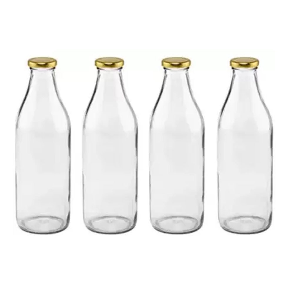 1 Liter Designer Milk Glass Bottle