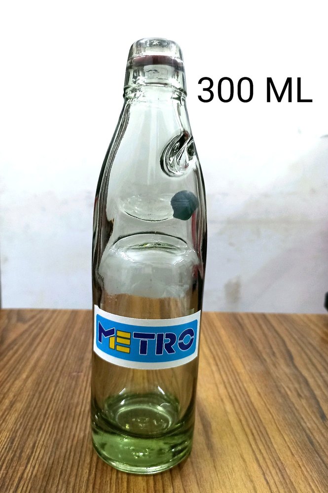 Transparent Glass 300 Ml Goli Soda Bottles