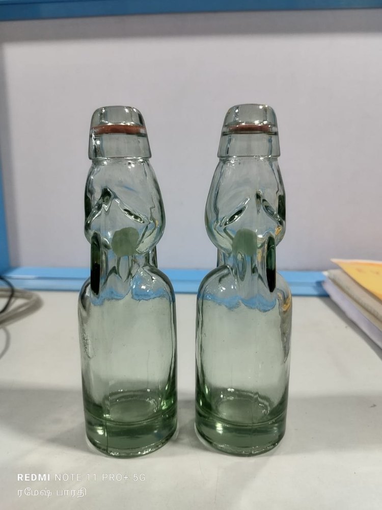 Transparent GLASS EMPTY GOLI SODA BOTTLE 200ML