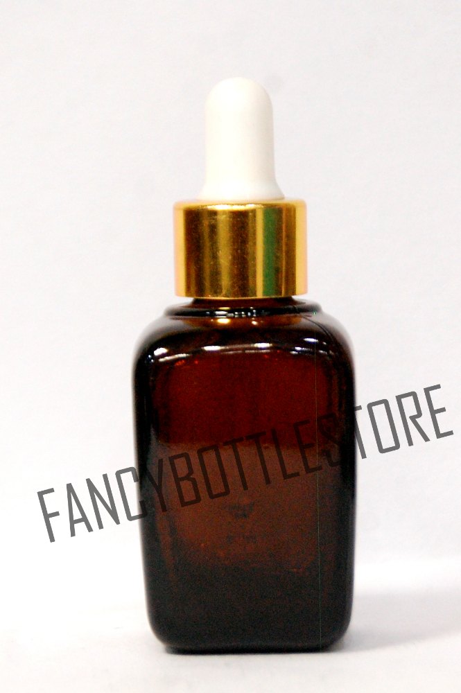 Brown Glass 30ml Square Amber Bottle