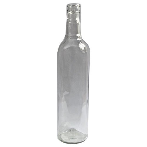 Transparent Flint Glass Bottle, Screw Cap, Packaging Type: Box