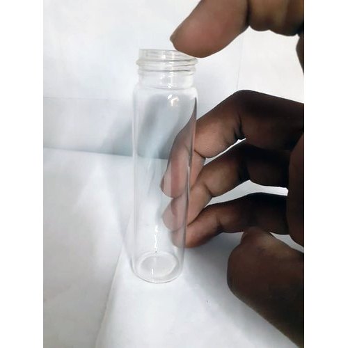 Screw Cap Transparent 30 ML Tubular Clear Glass Bottle