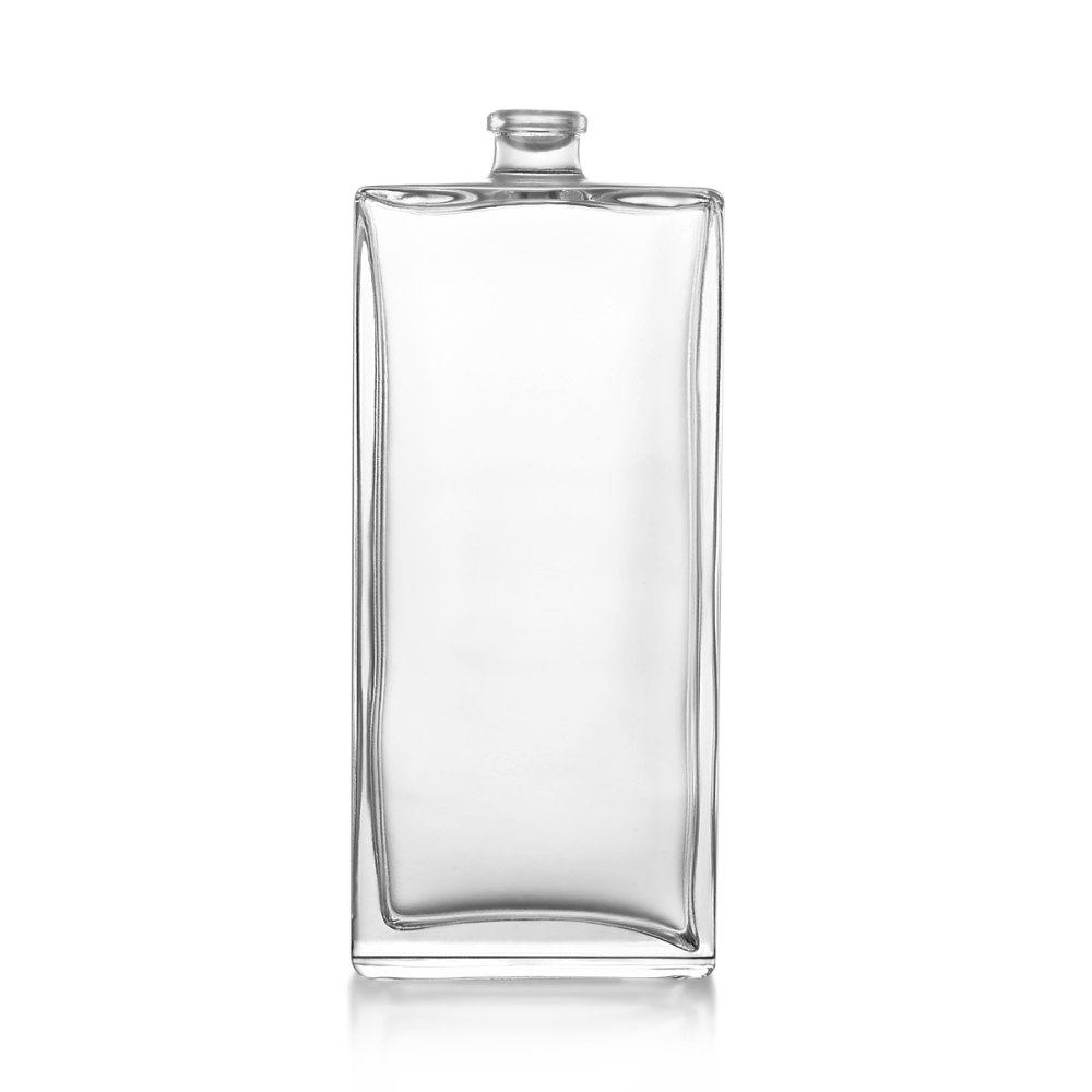 Rectangular Crimp 100ml Chaplin Glass Perfume Bottle, Plastic