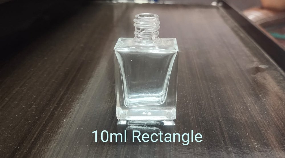 indian trasparent 10ml Rectangle Nail Polish Bottle, For Personal, Type Of Packaging: Box