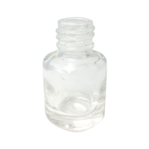 Glass Transparent 4ml Elle Nail Polish Bottle, Round