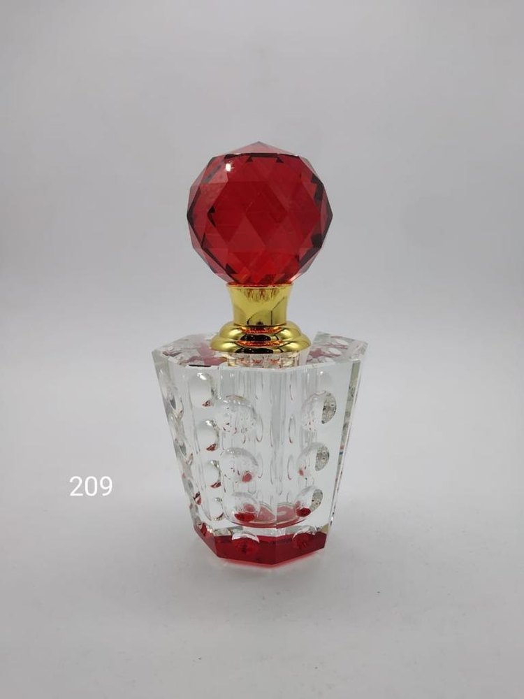 Transparent Glass Attar Bottle Crystal Bottle, Standard