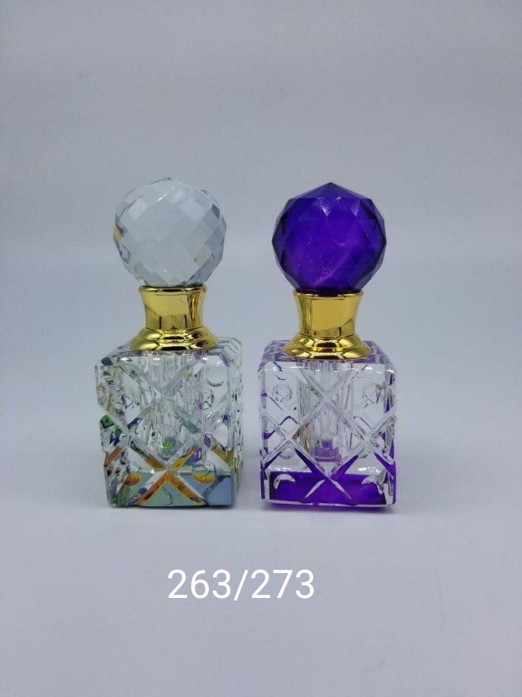 Glass Crystal Perfume Bottle, Square