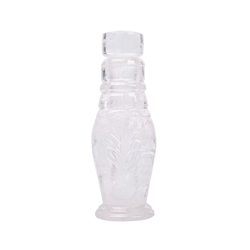 Sara Gems Clear Quartz Perfume Bottles Natural Crystal Perfume Bottle 125-130 Mm