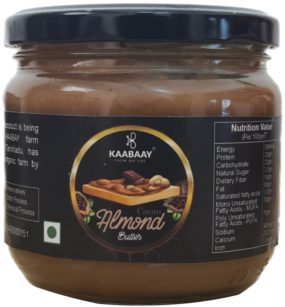 Kaabaay Cacao Almond Butter, Packaging Type: Jar, Packaging Size: 300gm