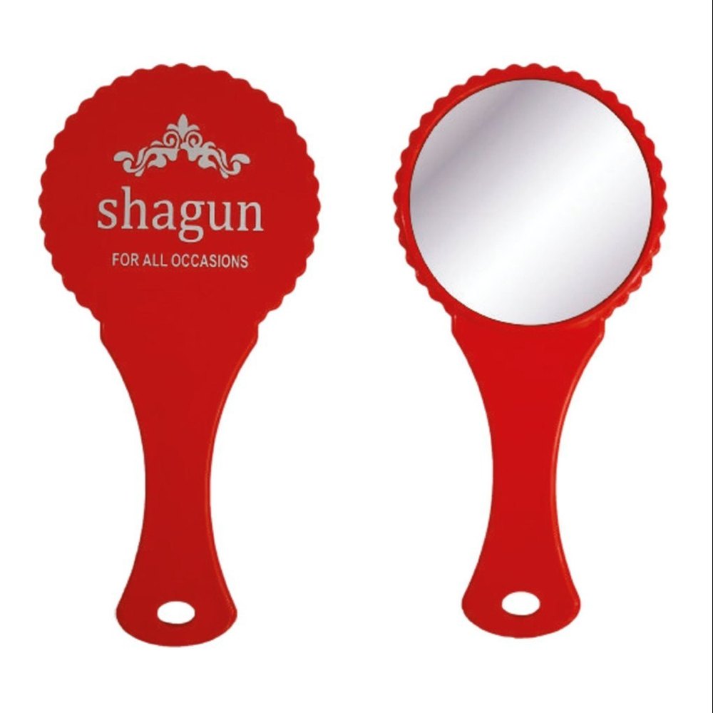 Round Red Plastic Mirror, For Home