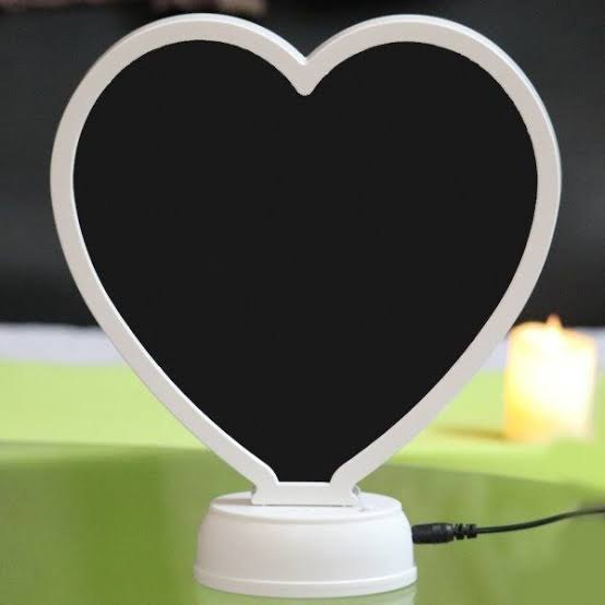 Plastic, Glass Plain Heart Shape Magic Mirror, For Gift, Size: 9 Inch