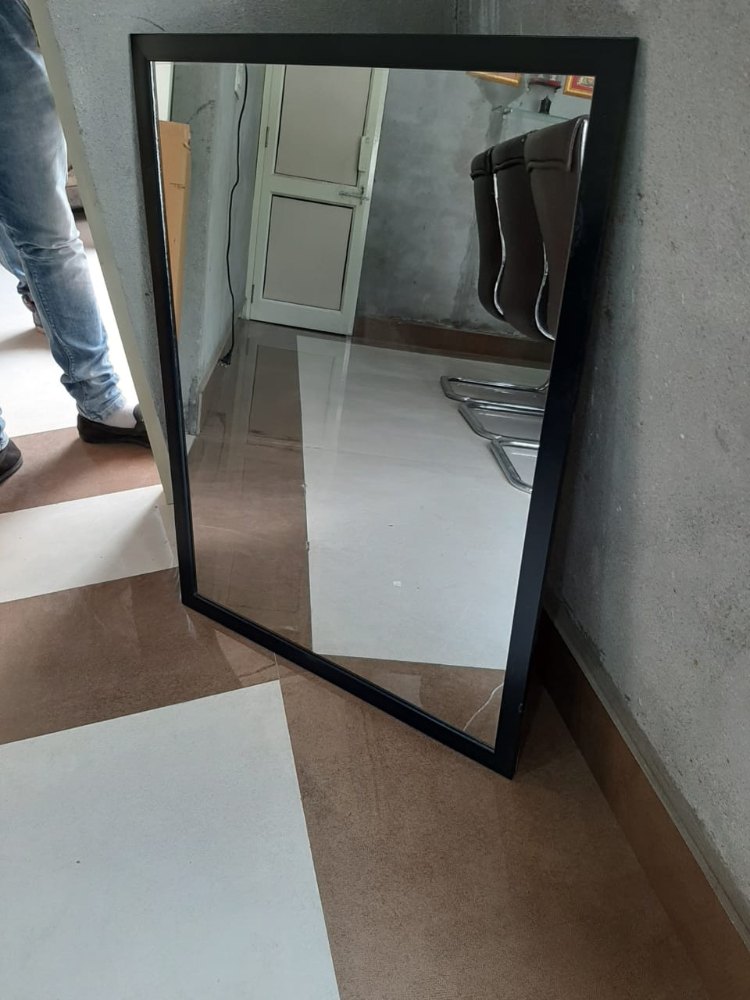 Black framed mirror