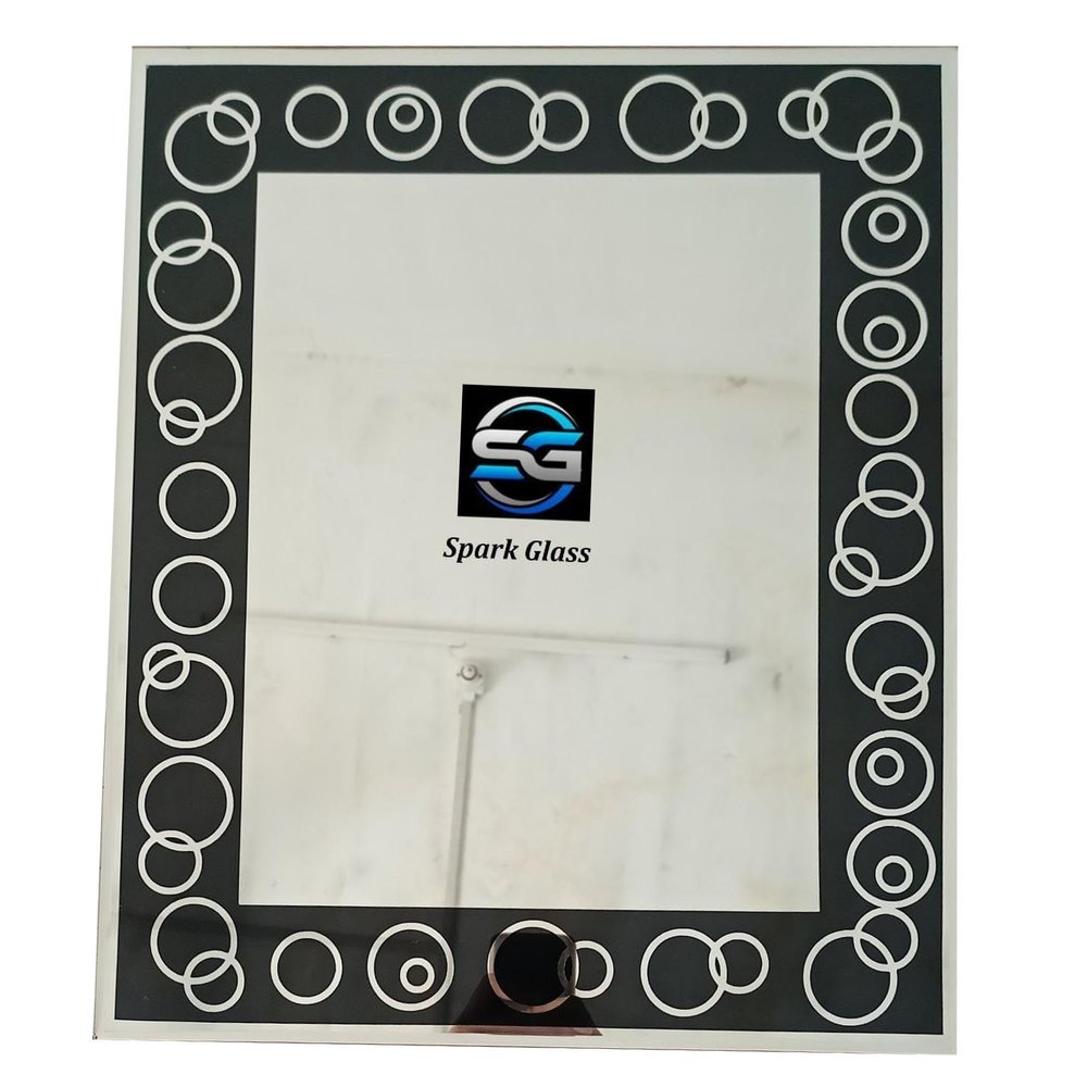 Glossy Rectangular Glass Mirror, For Home, Size: 18x24inch