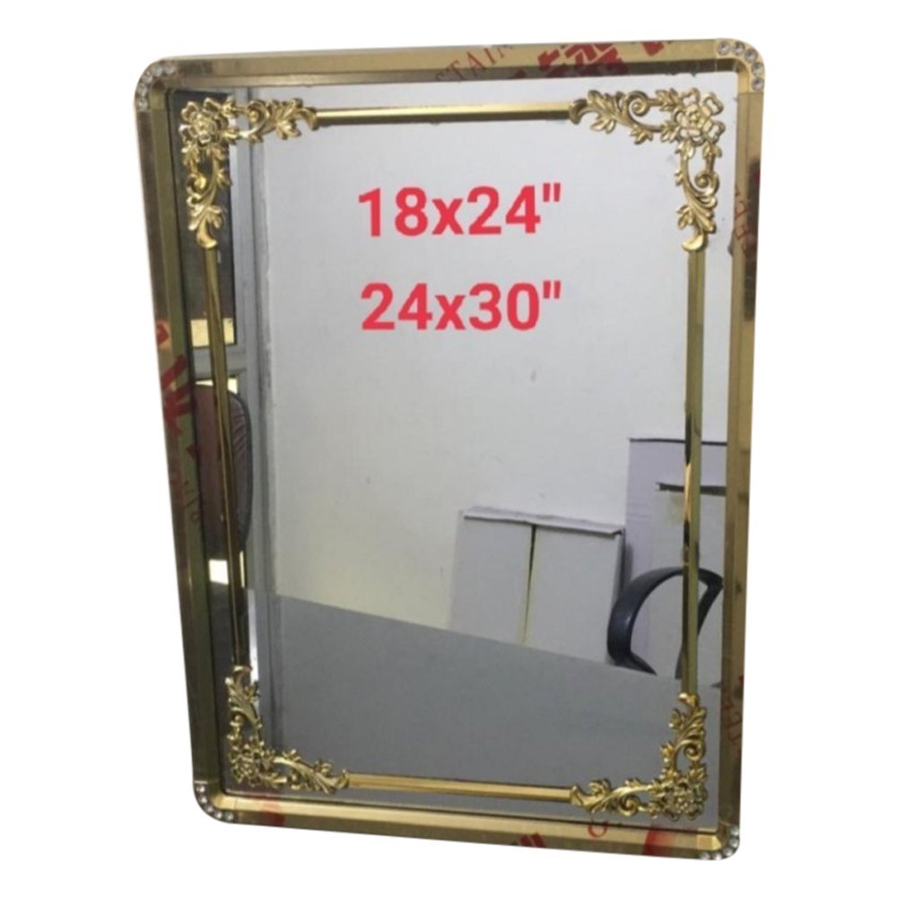 Polished Golden Double Designer Stainless Steel Mirror, For Home, Size: 18x24 Inch