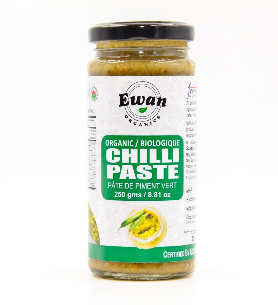 Ewan 250gm Organic Chili Paste, Packaging Type: Bottle