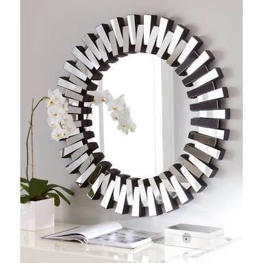 Glass Wall Mounted 3D Round Mirror