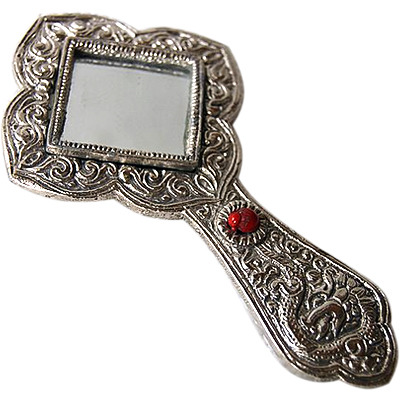 Fancy Aluminum Hand Mirror