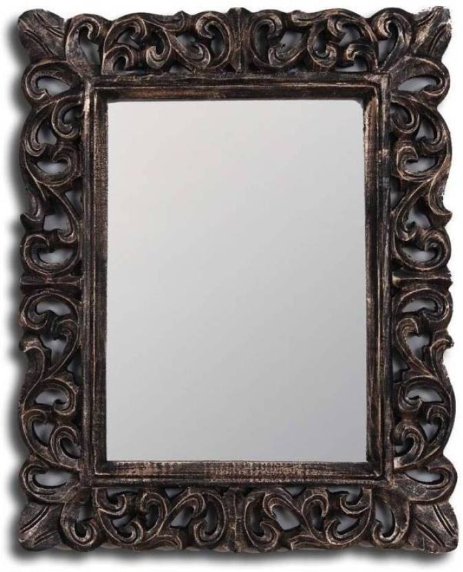 Wooden Square Mirror, For Home, Size: Large