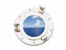 Pink Polished Brass Porthole Mirror, For Bathroom