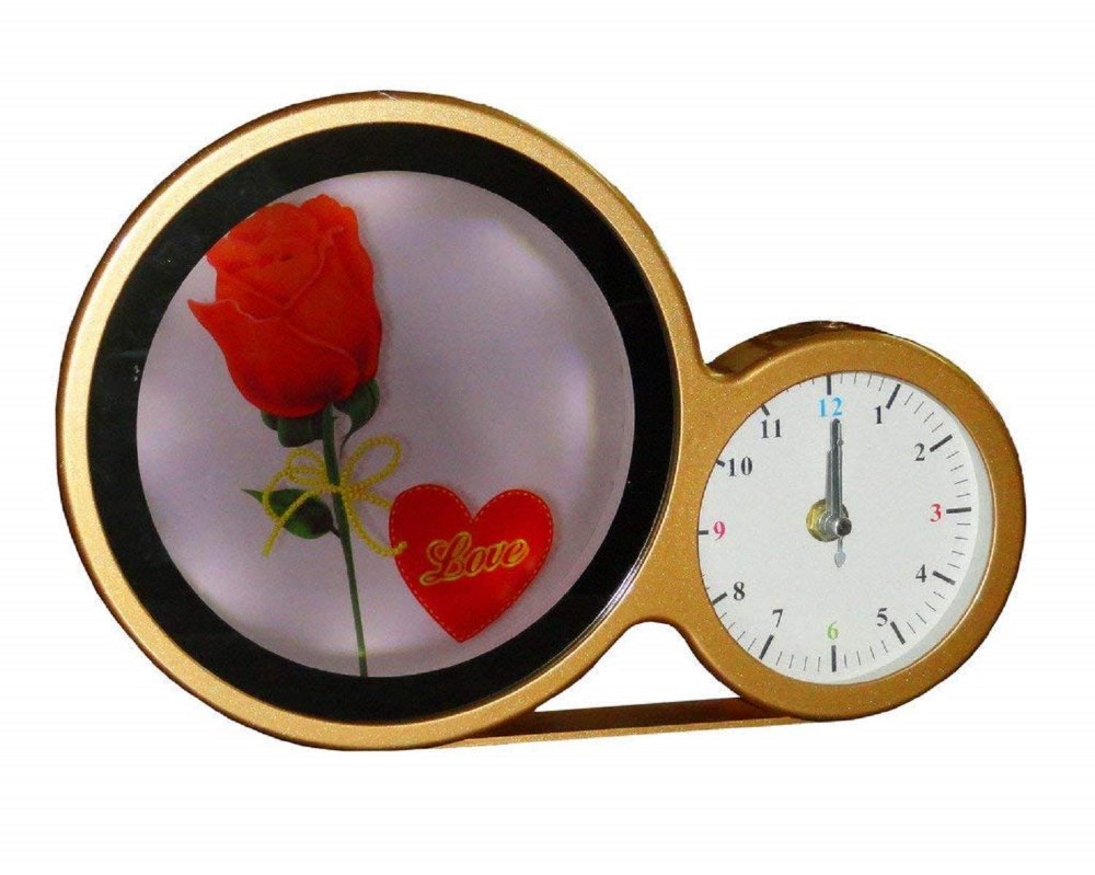 Plastic Multicolor Magic Mirror With Clock, For Personalize