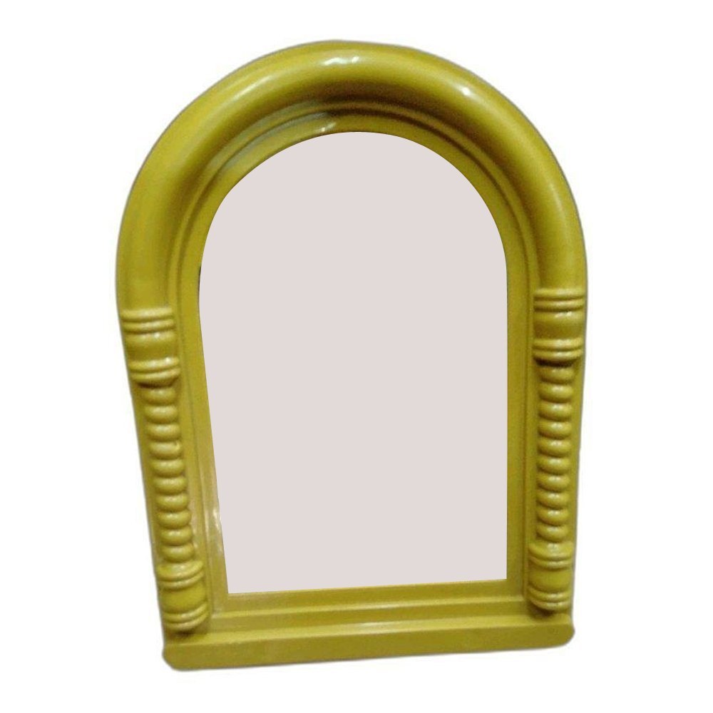 Polished Yellow Don Plastic Frame Table Mirror, For Home, Size: 7x5inch