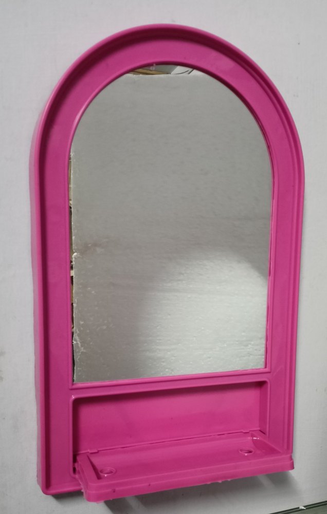 Pink Glass Arch Model Wall Mirror, Size: 10x14 Inch