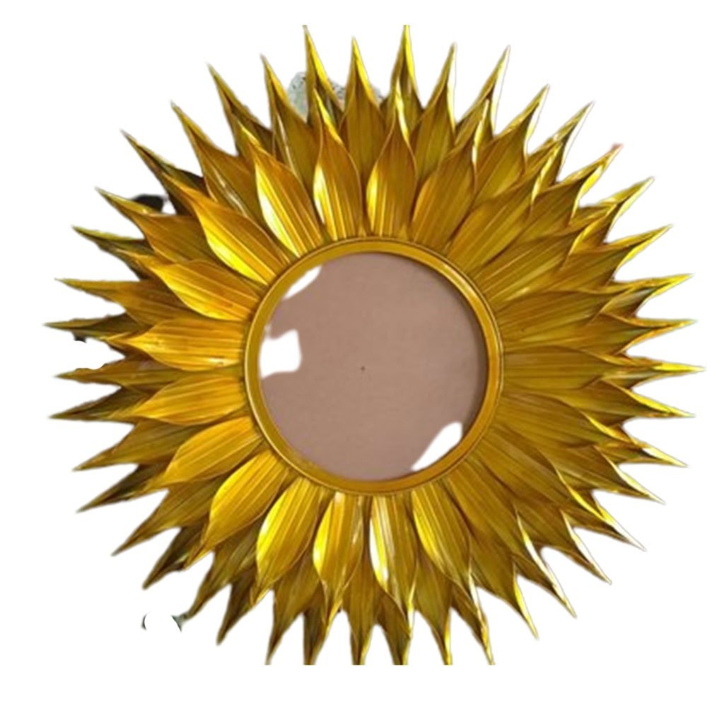 Polished Yellow Iron Wall Mirror, For Wedding, Size: 63 X 63