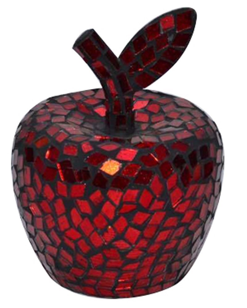 Red Decorative Glass Mosaic Apple, For Decoration