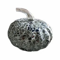 Silver Glass Decorative Mosaic Pumpkin