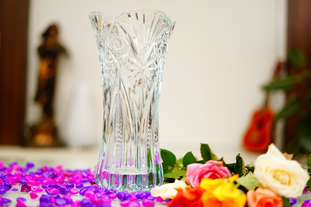 Transparent Crystal Glass Vase