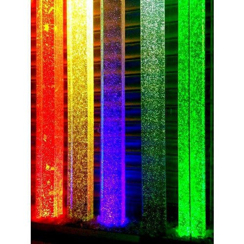 Transparent Glossy Designer Glass Pillar, Size: 8feet*3inch*4inch