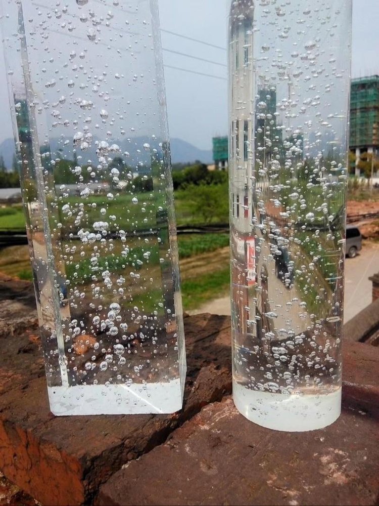 Transparent Polished Glass Pillars