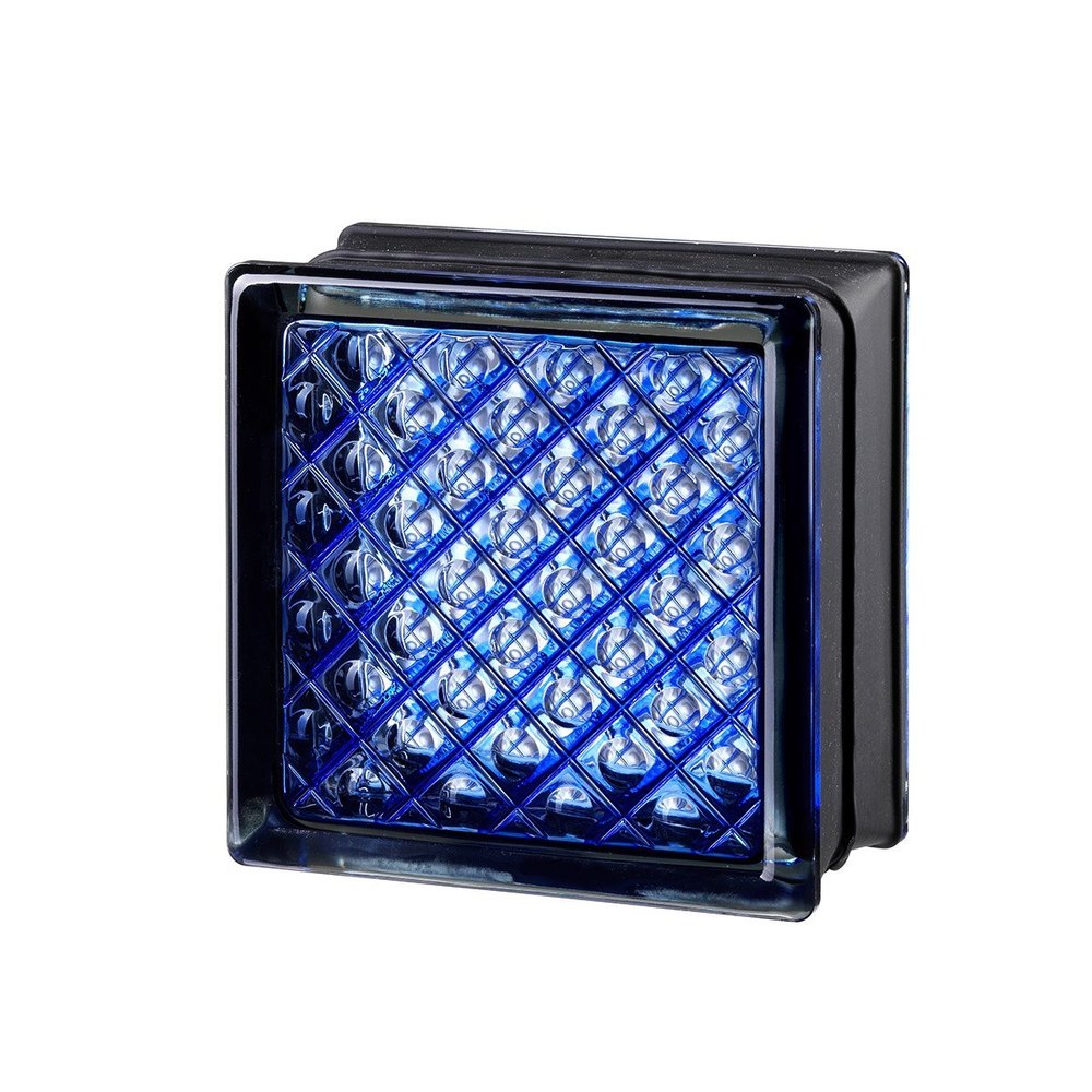 Mini Daredevil Blue Glass Block, For Home, Size: 146x146x80