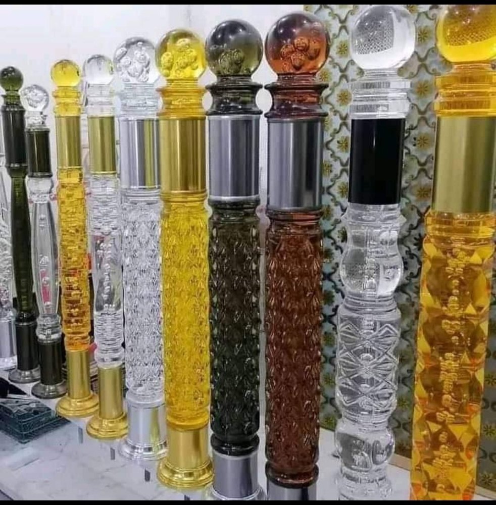 Glossy Clear Color Glass Pillars, Size: 6/6