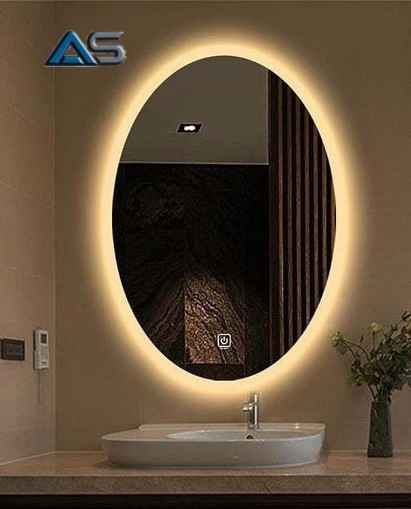 ARANAUT Wall Mount Side Glow Oval Sensor Led Mirror, 5 Mpr