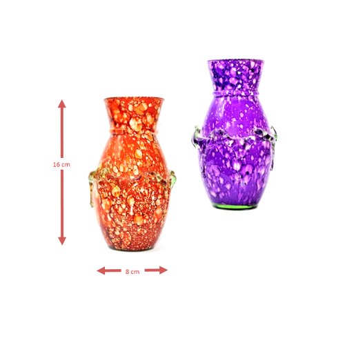 Orange, Purple Decoration Glass Flower Pots, For Home